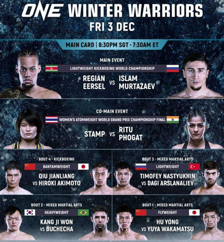 ONE Winter Warriors Betting Sites | Best ONE Championships Betting Bonuses | Bet on Fights
