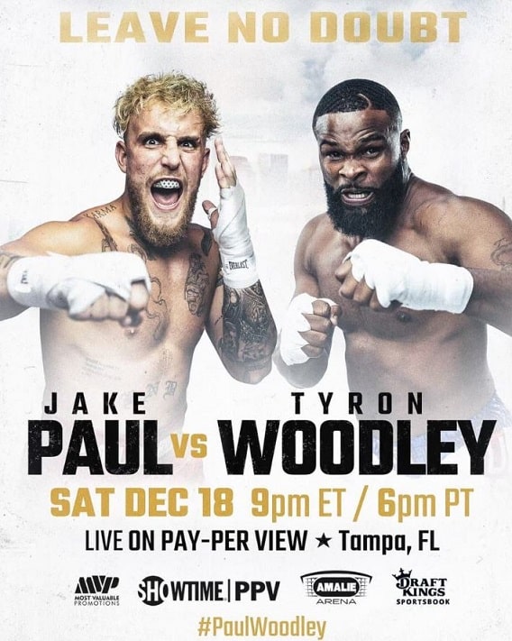 Bet on Paul vs Woodley 2 | Bet on SHOWTIME Boxing | Jake Paul vs Tyron Woodley 2