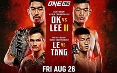 Bet on ONE 160 Ok vs Lee | ONE Championships Betting Sites | ONE Championships Betting UK | ONE 160 MMA Odds | ONE Championships Freebets ONE Championships Betting Sites | ONE 160 Sportsbooks
