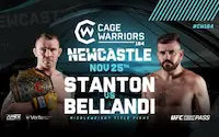 Bet on Cage Warriors Newcastle Fights | Cage Warriors Newcastle Odds | CW164 Betting UK | CW Newcastle Betting
