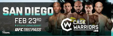 Bet on Cage Warriors 166 San Diego | CW 166 Odds | Cage Warriors 166 Betting UK | CW166 Betting Sites UK