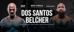 Bet on Gamebred Dos Santos vs Belcher Fights | Gamebred Betting UK | Bet on Gamebred Bare Knuckle MMA Fights Junior Dos Santos vs Alan Belcher