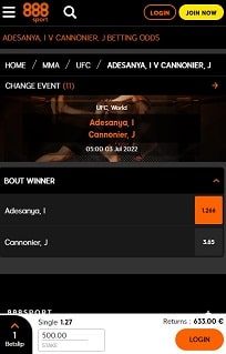 888 UFC 276 Betting Odds | Bet on UFC 276 With 888 Sports Bonus | Adesanya vs Cannonier | Best UFC Betting Sites 888