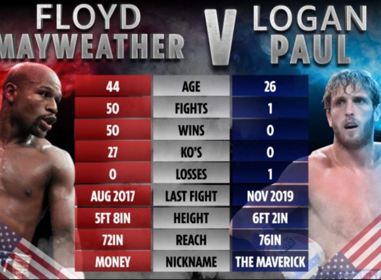 Bet On Floyd Mayweather Vs Logan Paul Boxing Statistics Overview