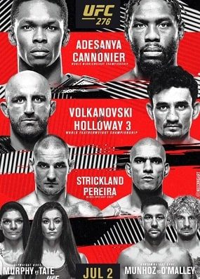 Bet on UFC 276 Israel Adesanya v Jared Cannonier & Volkanovski vs Holloway 3 | UFC 276 Betting Sites | UFC Freebets | UFC 276 Odds