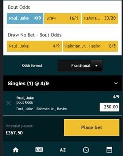Jake Paul Grosvenor Betting Odds | Bet on Jake Paul vs Hasim Rahman Jr Boxing Fight | NYC Aug 8th | Bet on Boxing with Grosvenor Betting Bonus | UK 18+