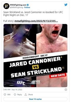 UFC Fight Night Betting | Bet on UFC Fight Night Strickland vs Cannonier Fights | UFC Fight Night Bets UK Ireland Canada